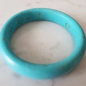 Solid Dolomite Turquoise Bangle Bracelet (B)